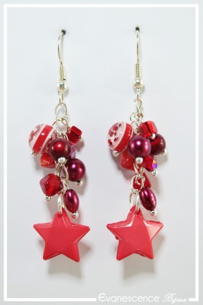 Boucles d'oreilles Tanga - Couleur Blanc et Rose