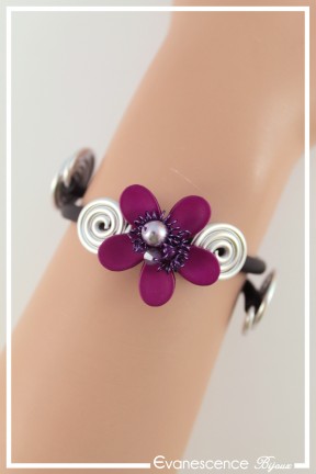 bracelet-en-caoutchouc-kerouac-couleur-argent-et-violet-porte