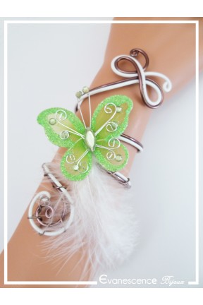 bracelet-en-aluminium-black-pearl-couleur-chocolat-vert-et-blanc-modele-plumes-porte