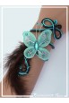 bracelet-en-aluminium-black-pearl-couleur-chocolat-et-turquoise-modele-plumes-porte