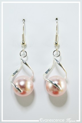 Boucles d'oreilles Tanga - Couleur Blanc et Rose