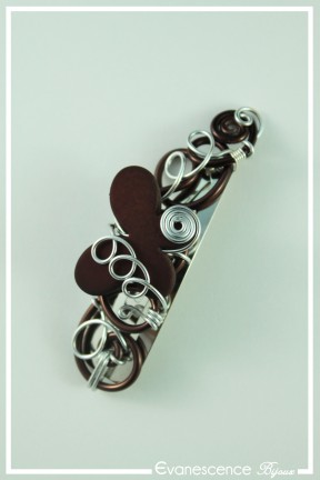 barrette-en-aluminium-yuki-couleur-chocolat-et-argent