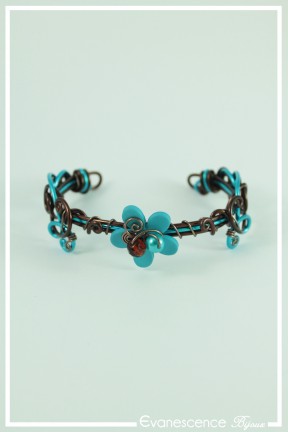 bracelet-en-aluminium-nora-couleur-chocolat-et-turquoise