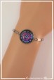 bracelet-cabochon-mandala-couleur-noir-vert-et-fuchsia-porte