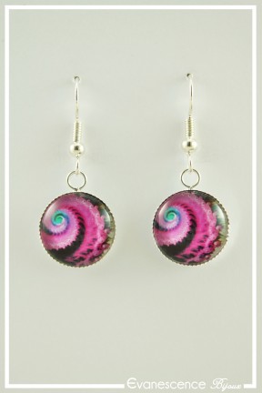 boucles-d-oreilles-spirales-couleur-rose-fuchsia-et-noir