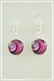 boucles-d-oreilles-spirales-couleur-rose-fuchsia-et-noir