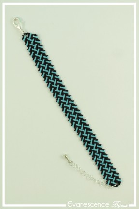 bracelet-ming-2-rangs-couleur-noir-et-turquoise