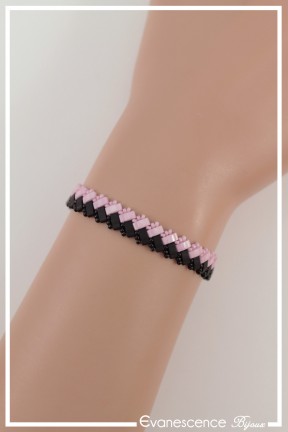 bracelet-ziggy-1-rang-couleur-noir-et-rose-porte