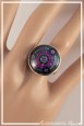 bague-reglable-mandala-couleur-noir-vert-et-fuchsia-portee-zoom